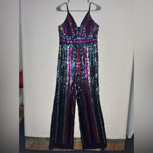 Express women’s medium sequin romper dress